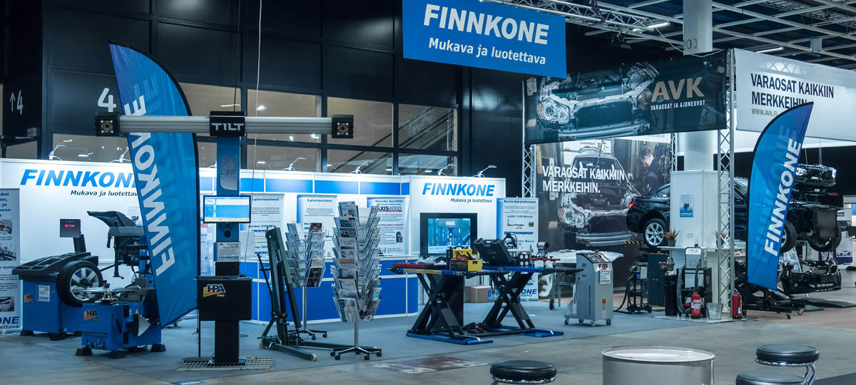 Finnkone autokorjaamo 2018 messuilla