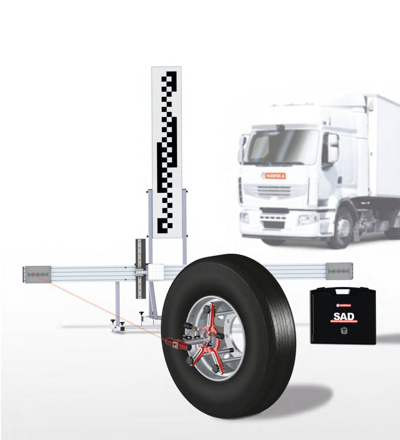 Raskaan kaluston tukitoimintojen mittaus- ja säätölaitteisto Haweka SAD500